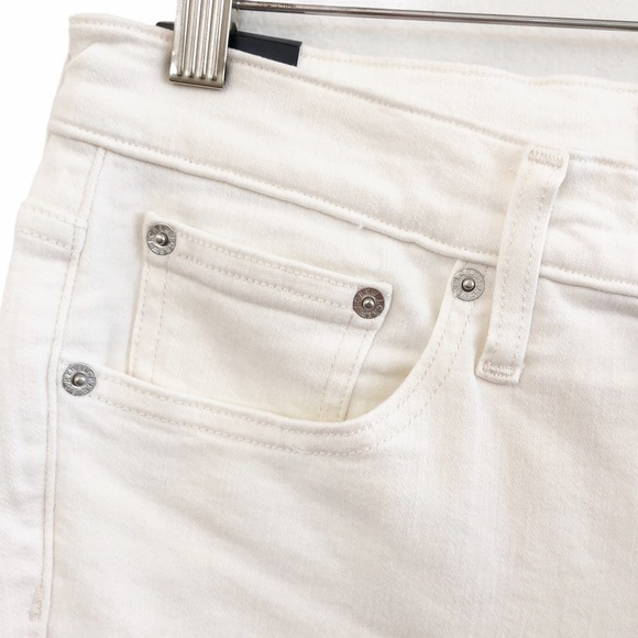 J. CREW Factory NWT 8” Mid Rise Skinny Denim Jeans Size 29 in White Denim - Picture 8 of 13